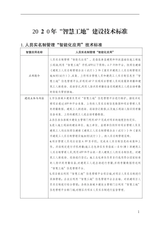 2024年“智慧工地”建设技术标准