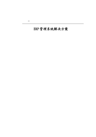 2024年ERP解决方案完整版