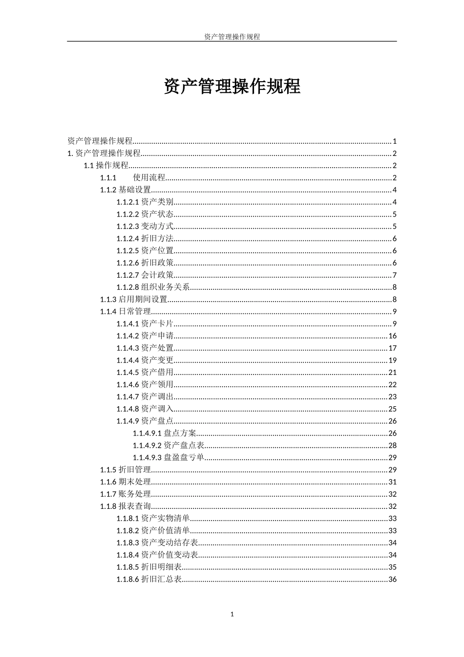 2024年K3CLOUD资产管理操作规程_第1页