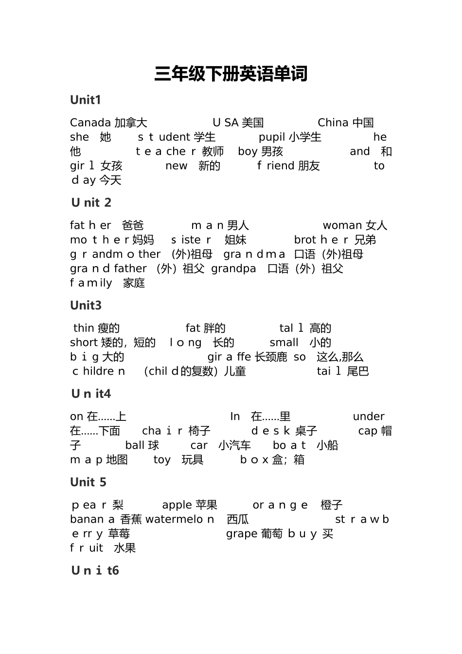 2024年pep人教版小学英语单词表_第2页