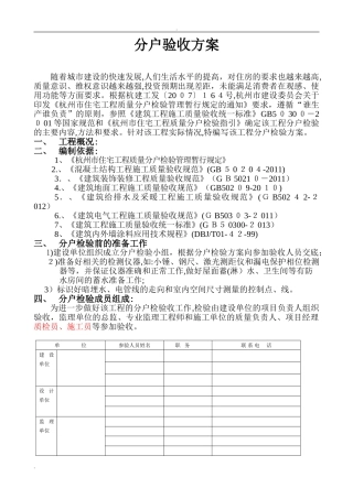 2024年住宅工程分户验收方案