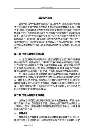 2024年组织协调措施方案