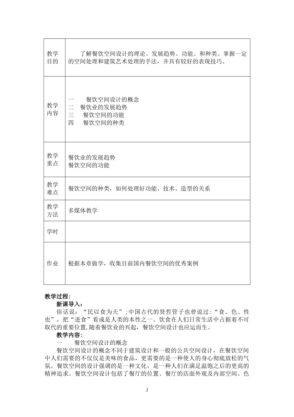 2024年最新餐饮空间设计教案_第2页