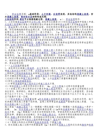2024年监理工程师旁站条件
