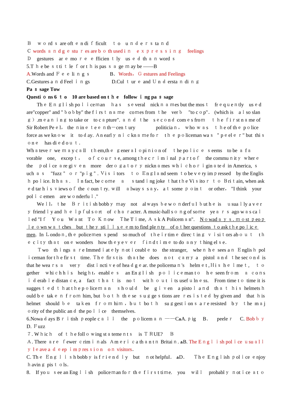 2024年江苏省普通高校专转本选拔考试英语真题附参考答案_第2页