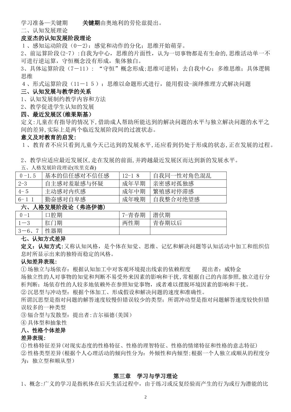 2024年教师招聘教育心理学复习资料_第2页