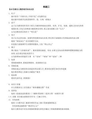 2024年教师资格证科目二整理