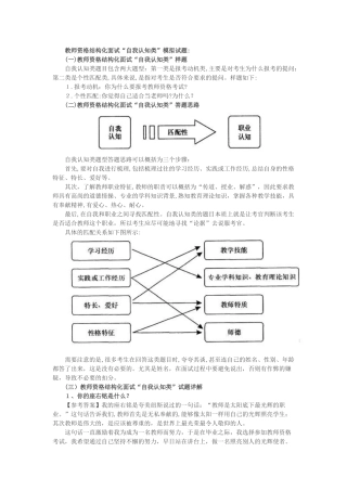 2024年教师资格证面试环节必备题