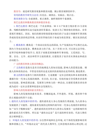 2024年教育学必背知识点