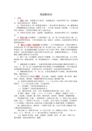 2024年局部解剖学复习笔记