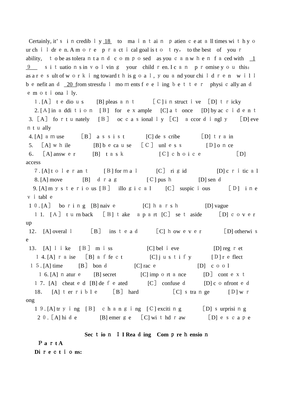 2024年考研英语二模拟真题及答案MBA联考_第2页