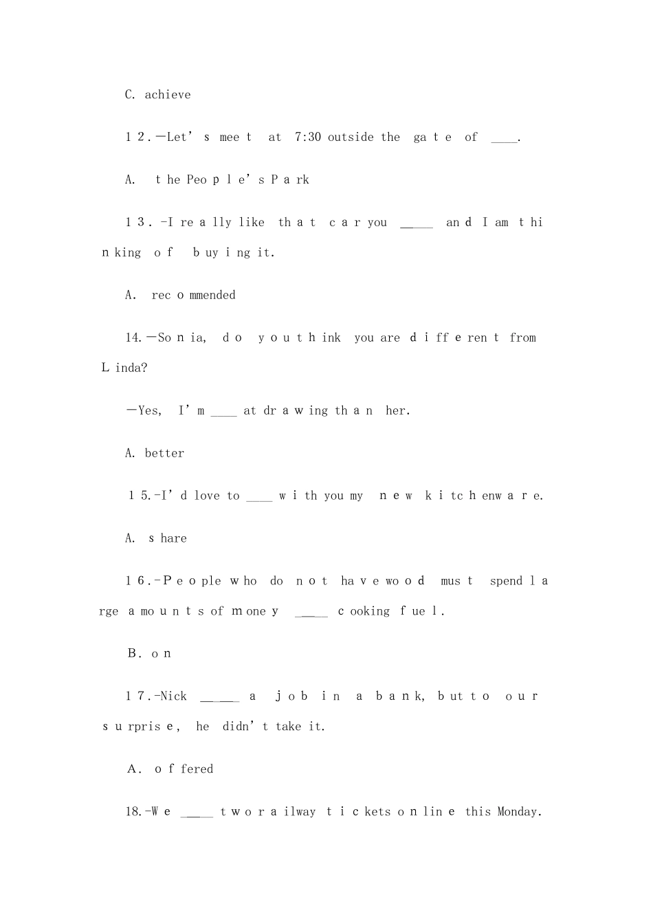 2024年理工英语形成性考核册答案_第3页
