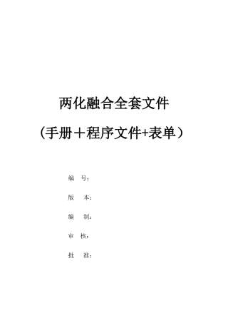 2024年两化融合全套文件手册程序文件表单