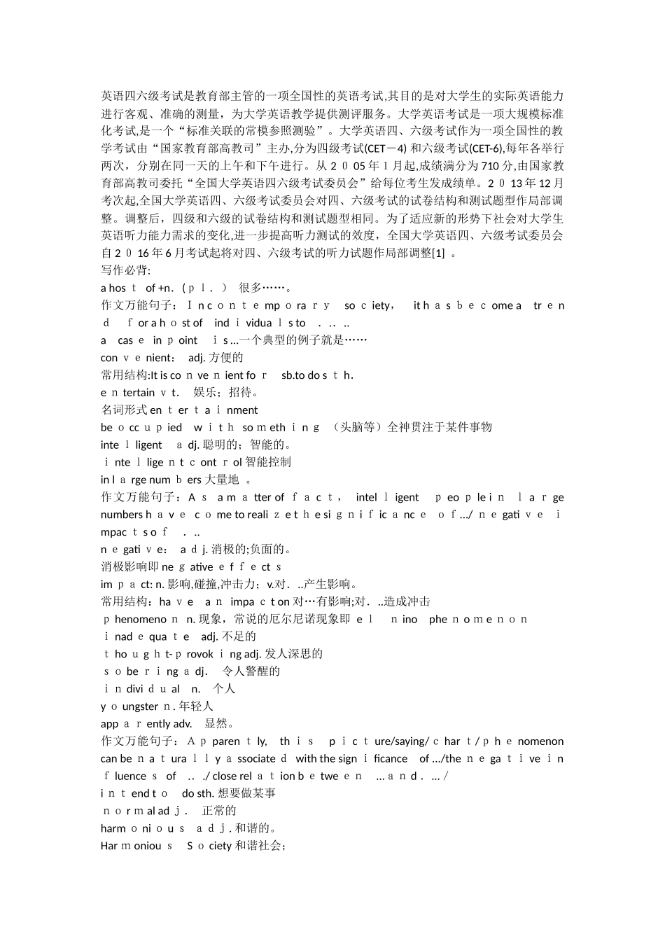 2024年六级写作翻译必背单词_第1页