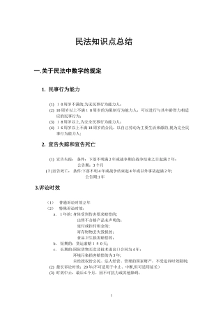 2024年民法知识点总结