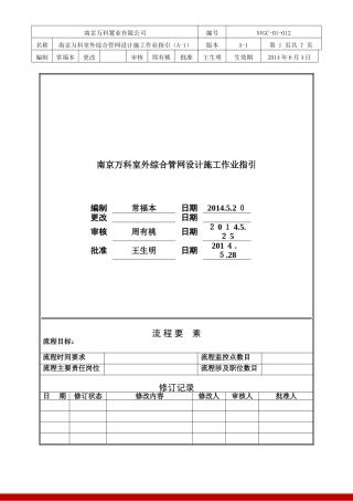 2024年南京万科室外综合管网设计施工作业指引