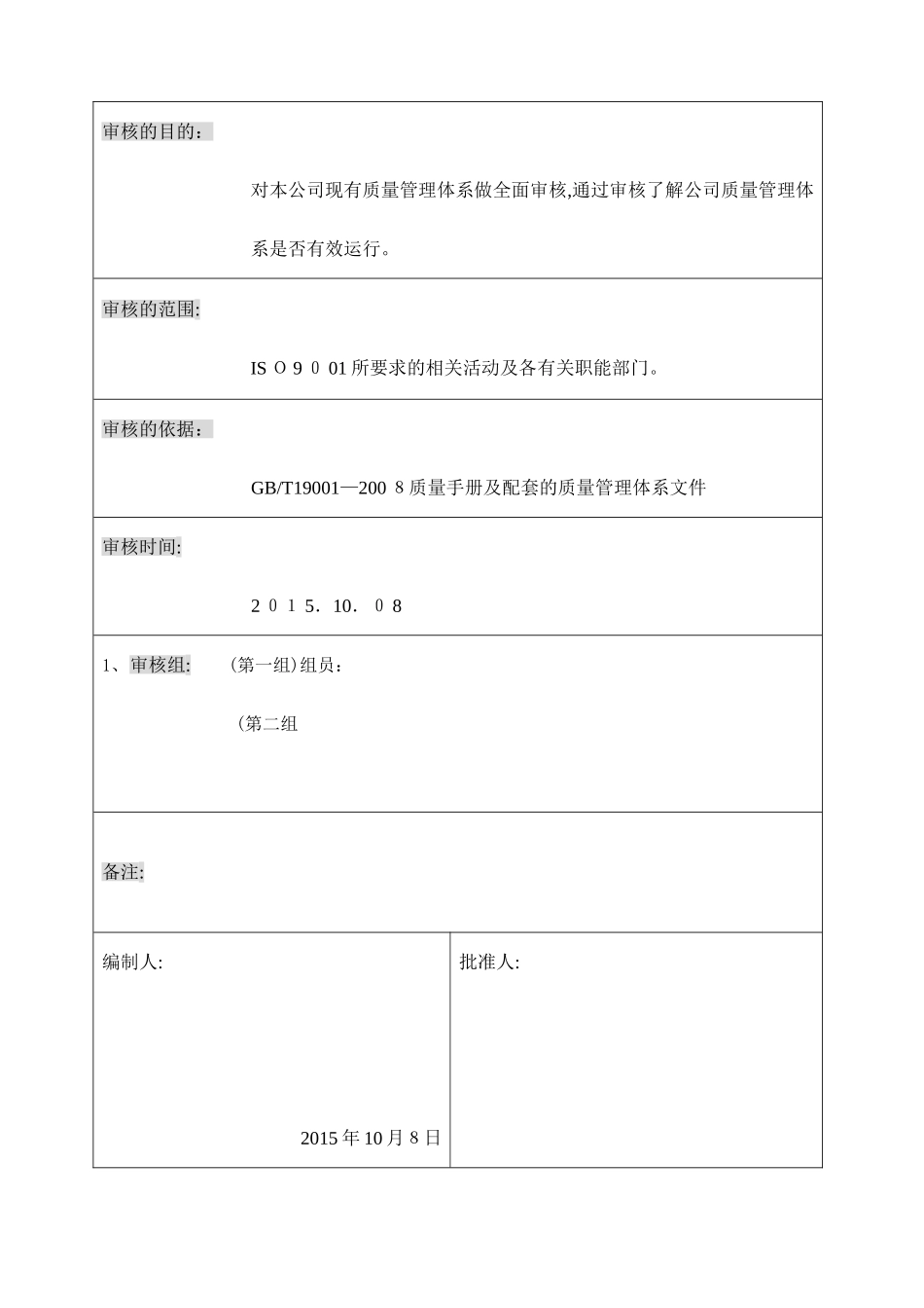 2024年内部审核全套资料_第2页