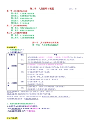 2024年人力资源管理师三级招聘与配置