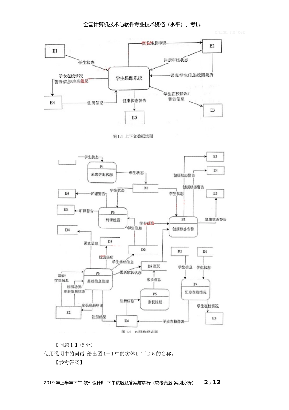 2024年上半年下午软件设计师参考答案与解析软考模拟真题案例分析_第2页
