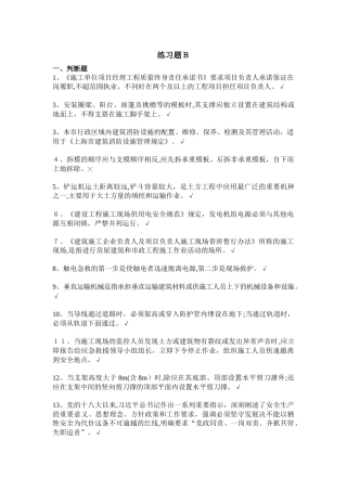 2024年上海安全员B习题