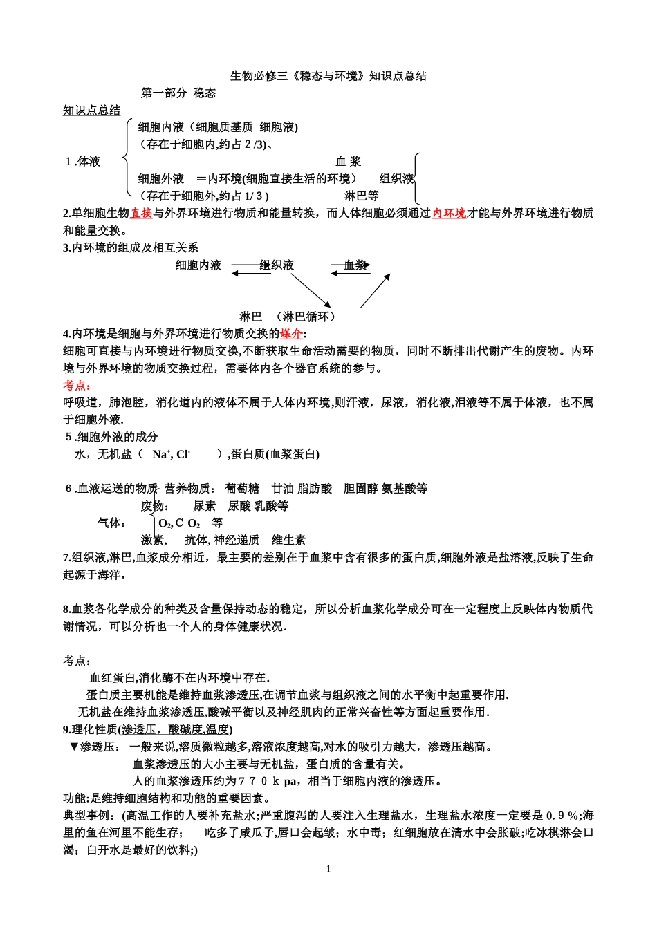 2024年生物必修三知识点考点总结_第1页