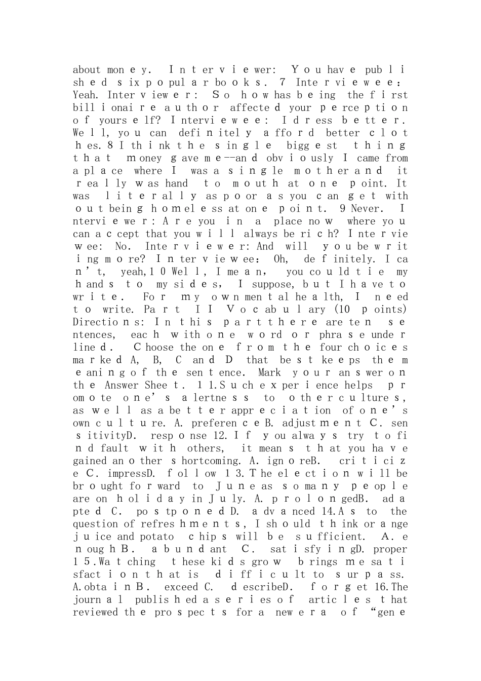 2024年同等学力申硕英语真题及答案解析_第2页