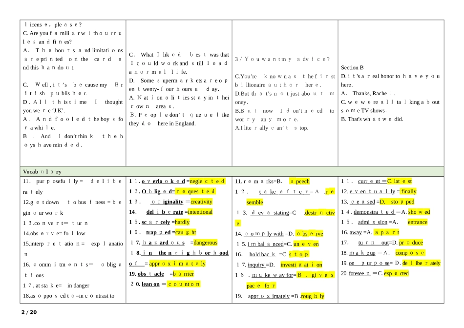 2024年同等学力英语真题答案分类_第2页