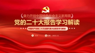 党的二十大报告学习解读（ppt）