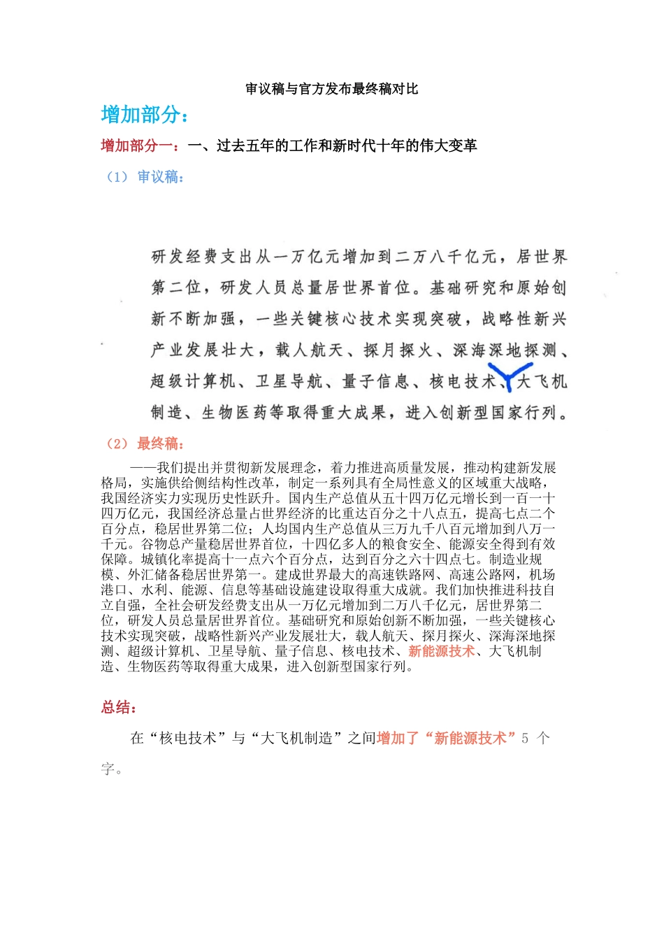 二十大报告审议稿与最终稿对比_第1页