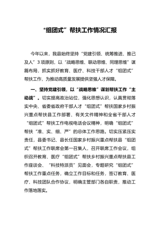 “组团式”帮扶工作情况汇报