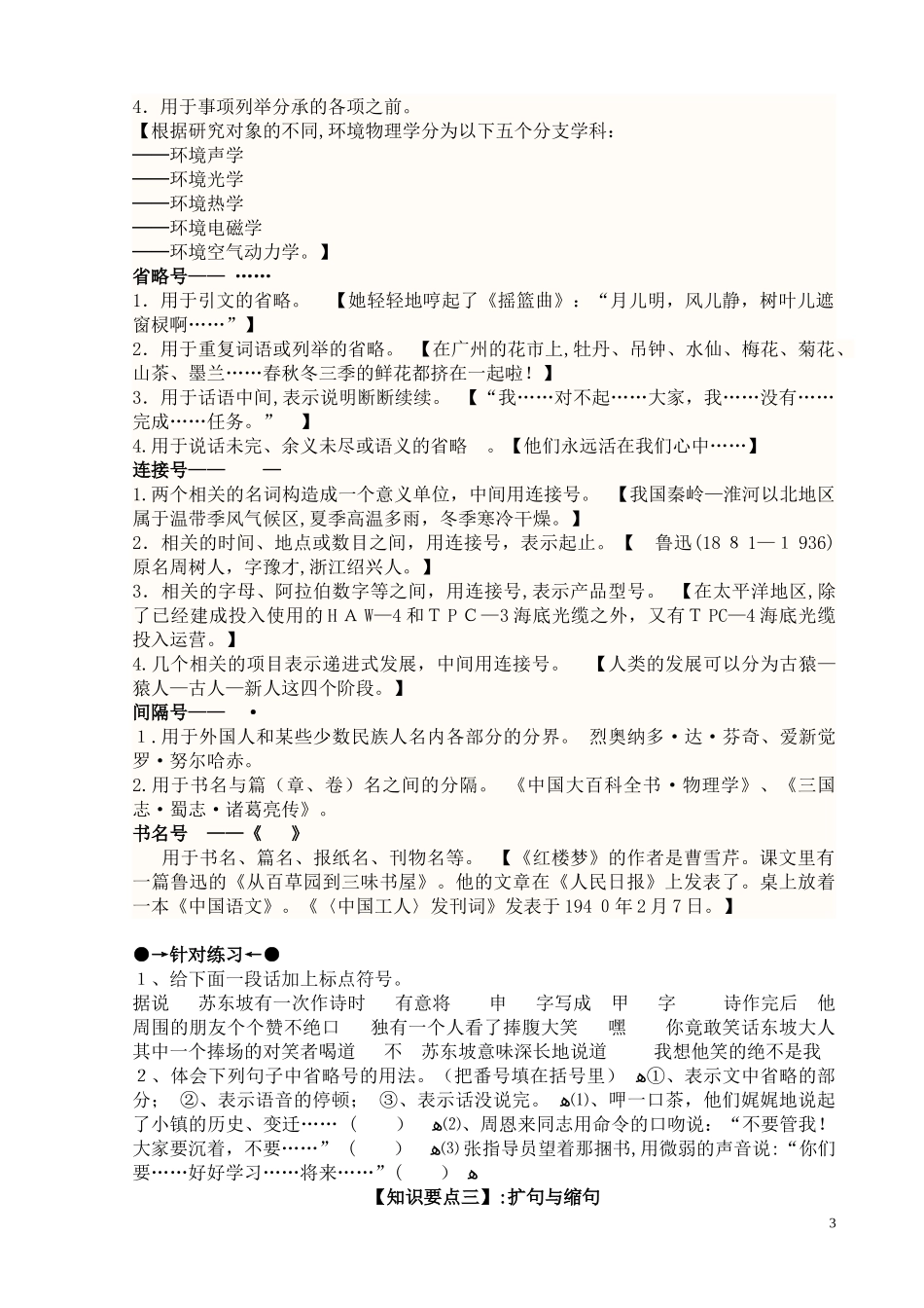 2024年完整小升初句子专项复习_第3页