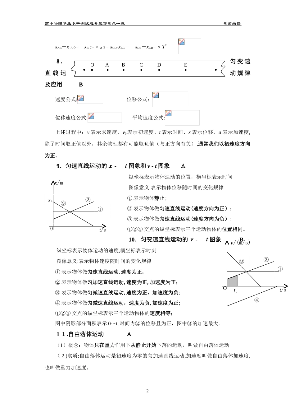 2024年物理学业水平测试知识点总结_第2页