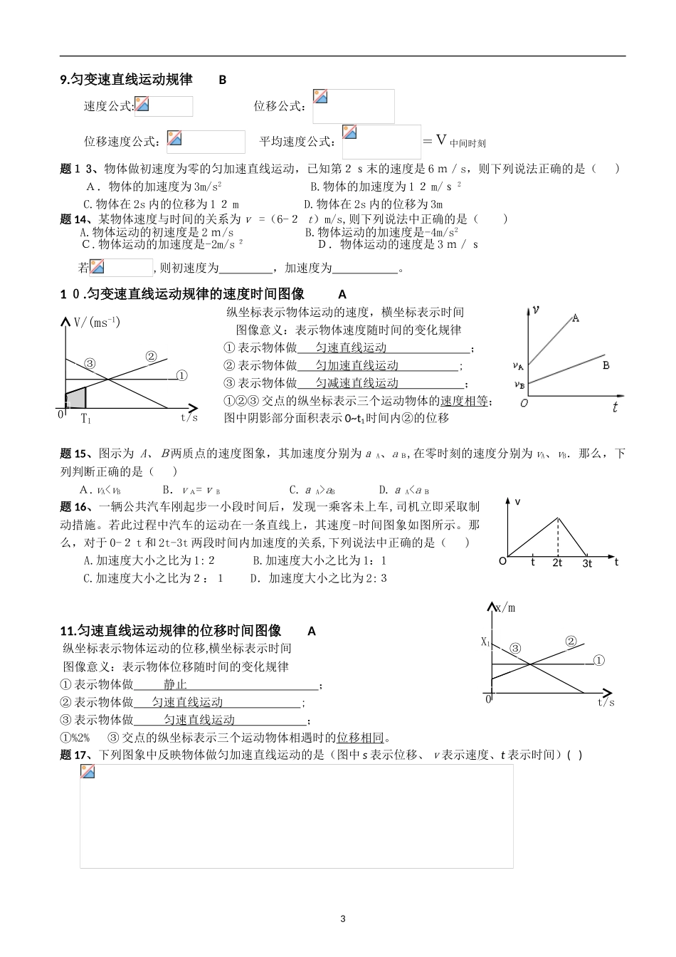 2024年物理学业水平测试知识点总结与例题分析_第3页
