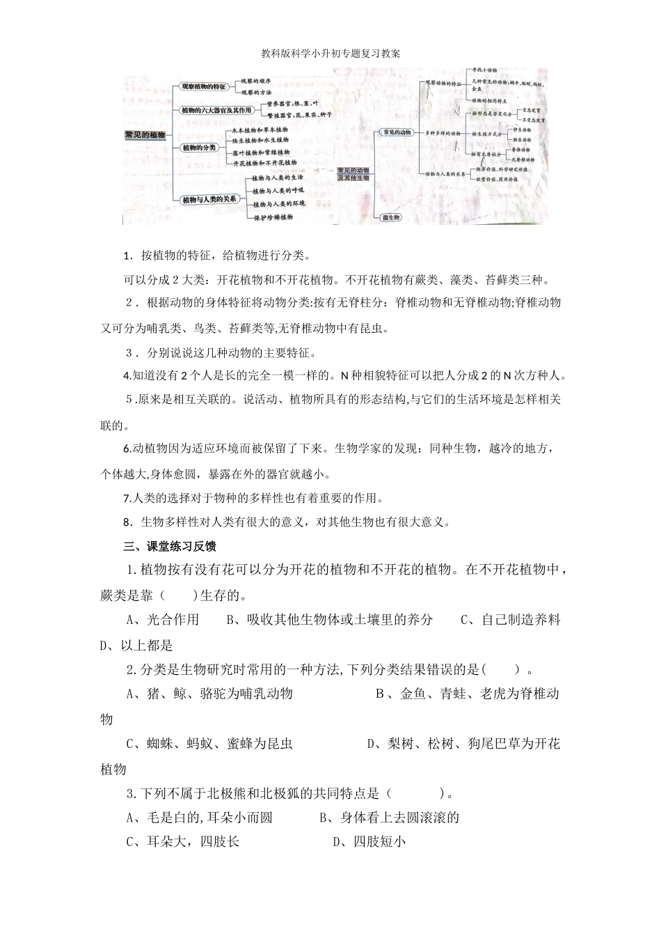 2024年小升初科学复习教案_第2页