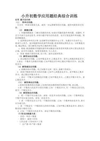 2024年小升初数学应用题例题归纳总结