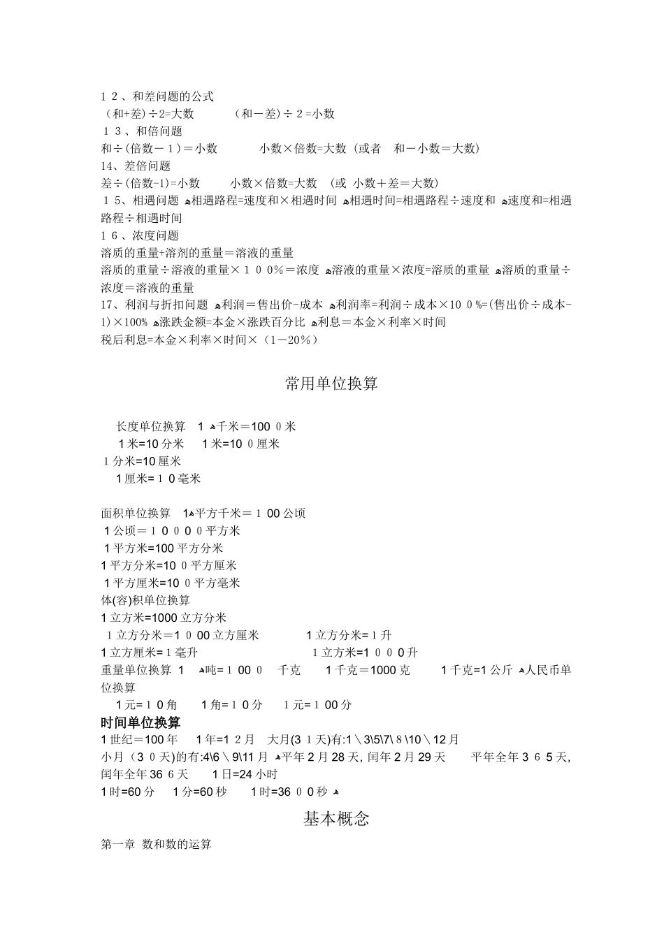 2024年小升初数学知识点归纳重点归纳_第2页