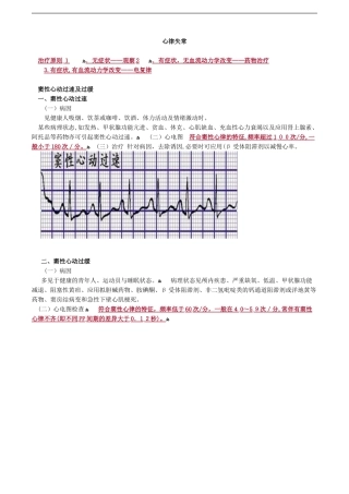 2024年心律失常考点总结