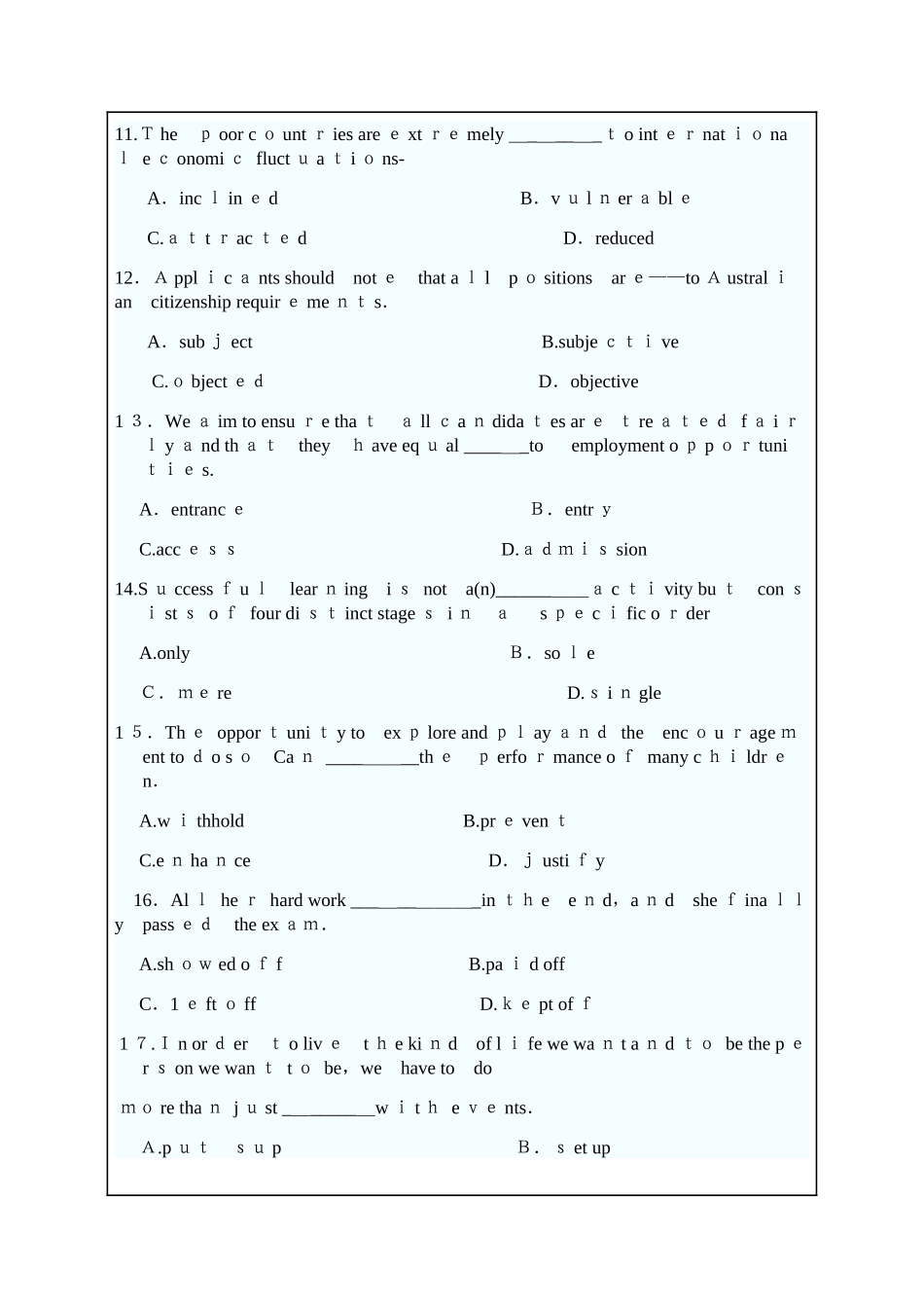 2024年新版mba联考英语模拟真题_第3页