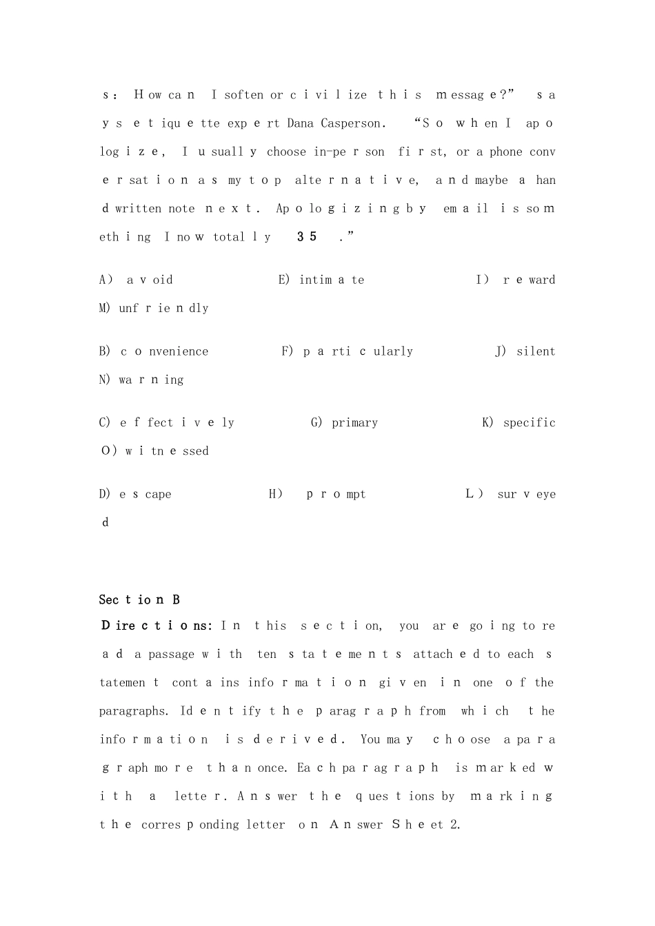 2024年新版大学英语四级模拟真题_第3页