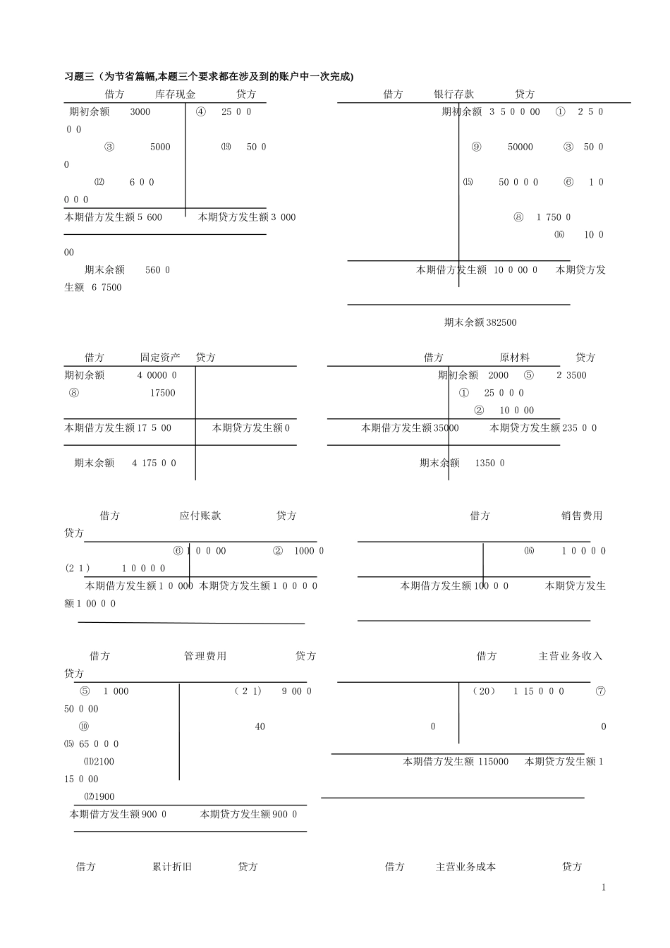 2024年新版电大基础会计形成性考核册答案_第1页