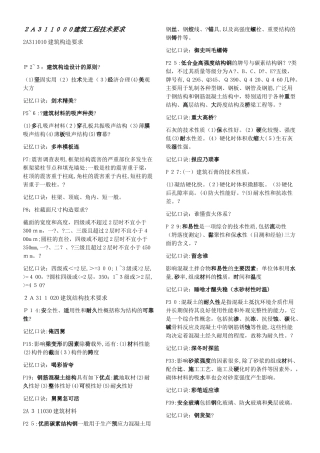 2024年新版二建建筑实务速记口诀