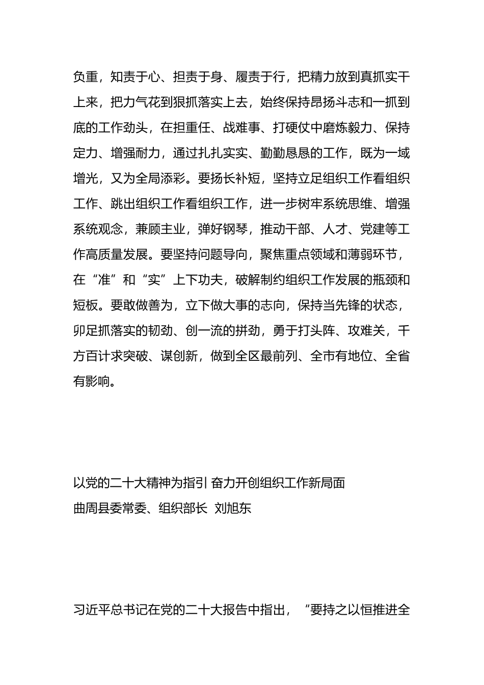 组织部长学习二十大精神心得体会汇编_第3页