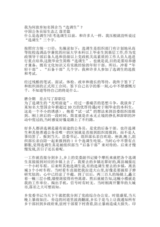 2024年选调生日志整理版