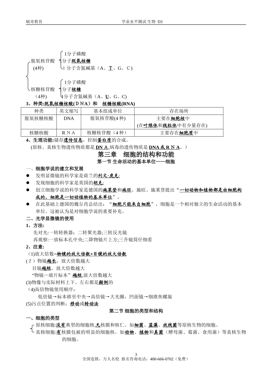 2024年学业水平测试生物必背知识点汇总_第3页