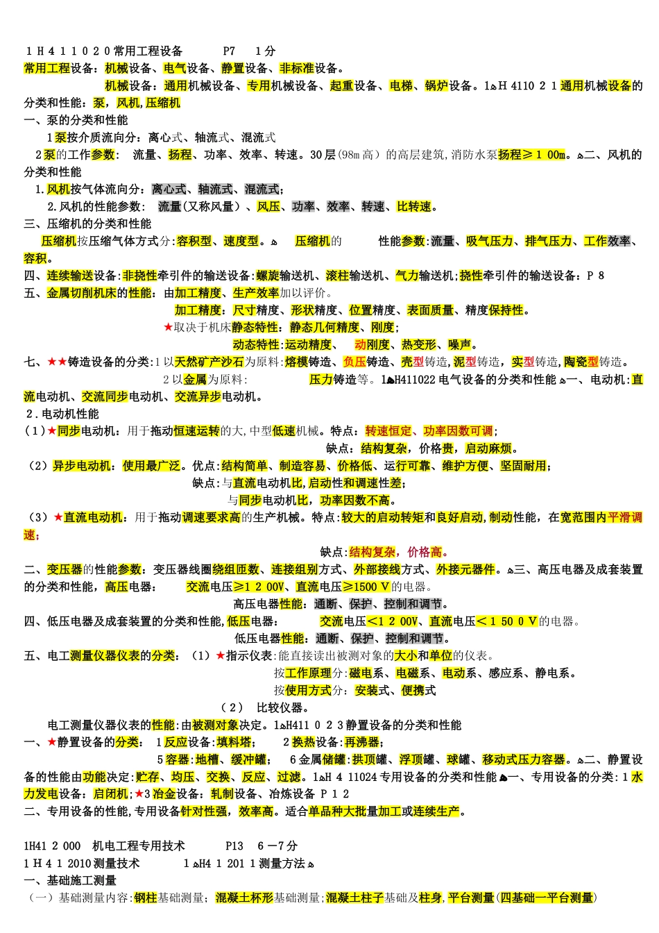 2024年一建机电实务必过知识点总结_第2页