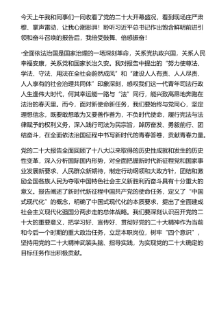 观看党的二十大开幕式心得体会（三）