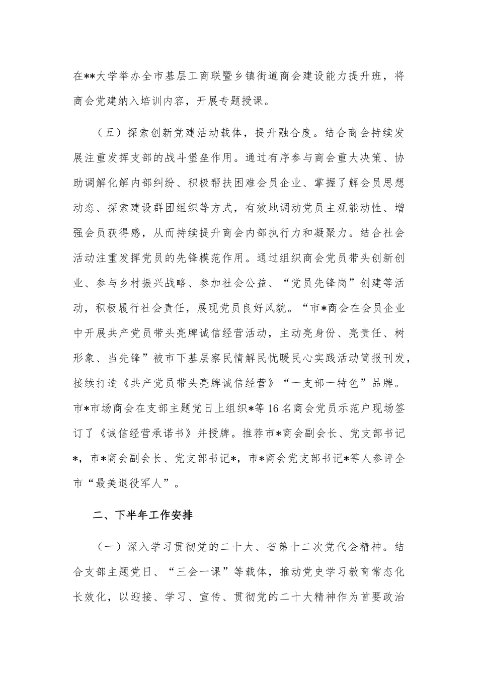 2022年市商会行业党委半年总结_第3页