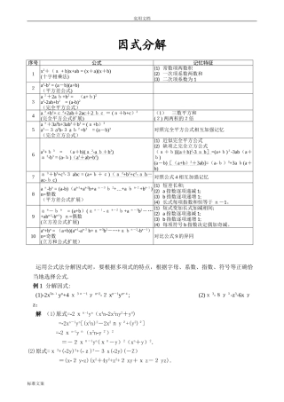 2024年因式分解竞赛题含问题详解