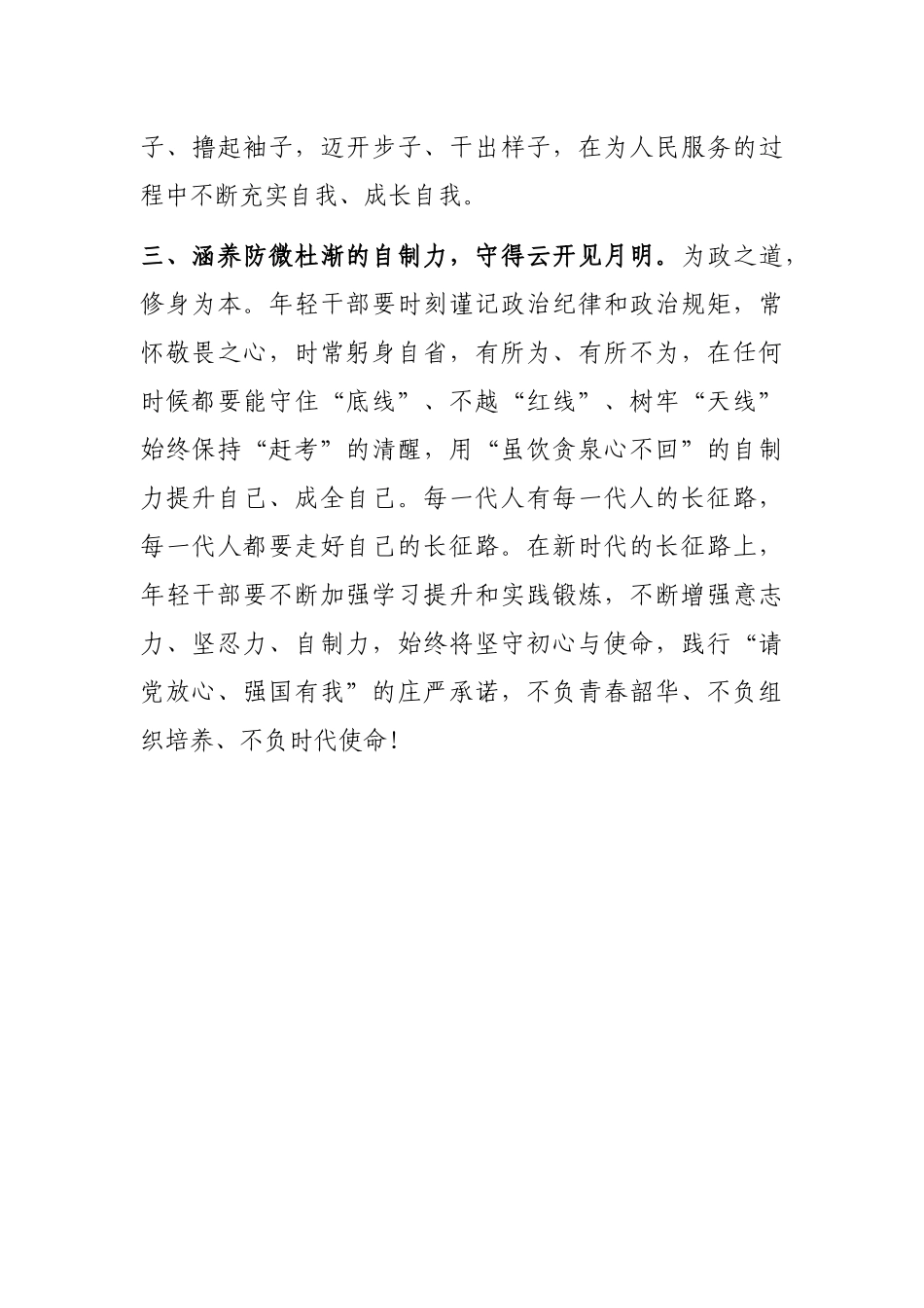 年轻干部座谈会发言提纲（乡镇干部）_第2页