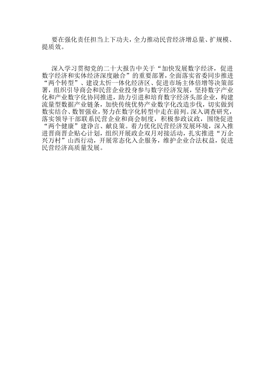 （8篇）山西省民营企业学习贯彻党的二十大精神座谈会发言材料汇编_第3页
